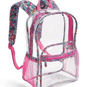 Vera Bradley Clearly Colorful Clear Large Backpack in Kaleidoscope NWT